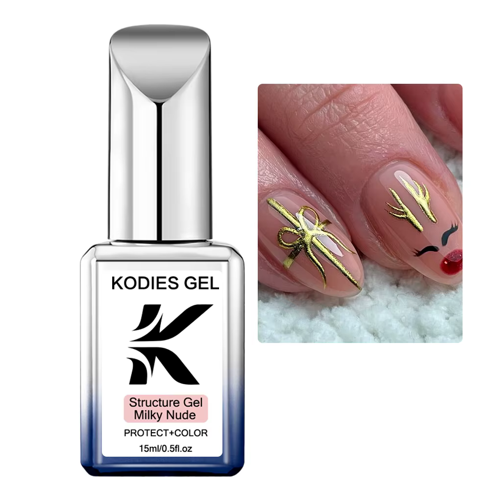 KODIES GEL vernis à ongles Gel nu laiteux couleur caoutchouc couche de Base 15ML