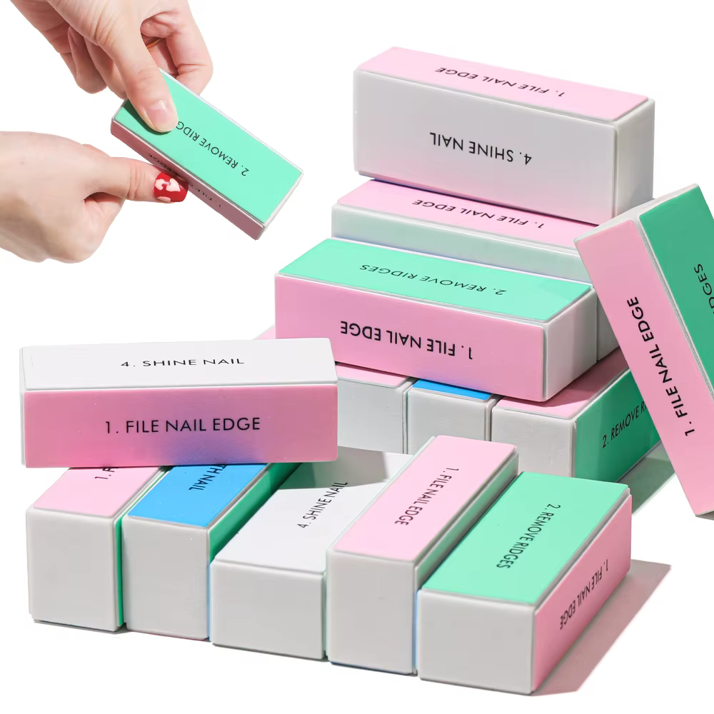 Bloc de polissage pour ongles rose