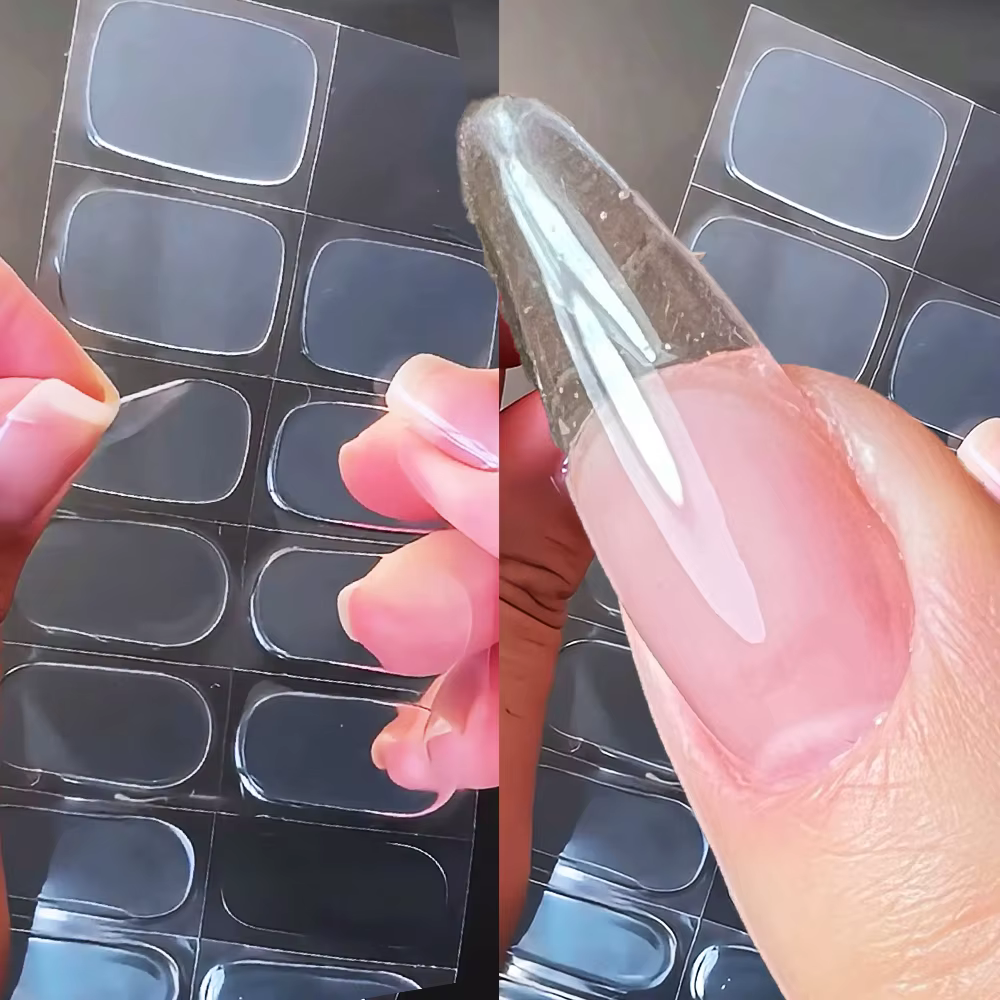 Enveloppes pour ongles en Gel Semi-durci Transparent glacé pour la saint-valentin