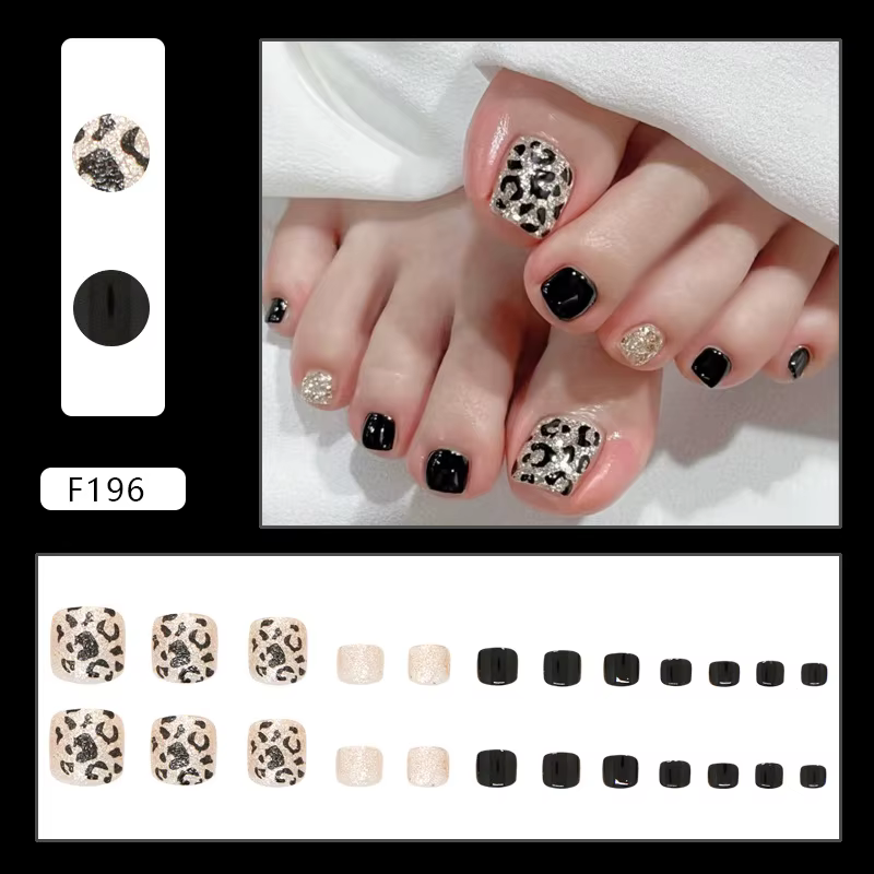 Faux ongles imprimé léopard Champagne