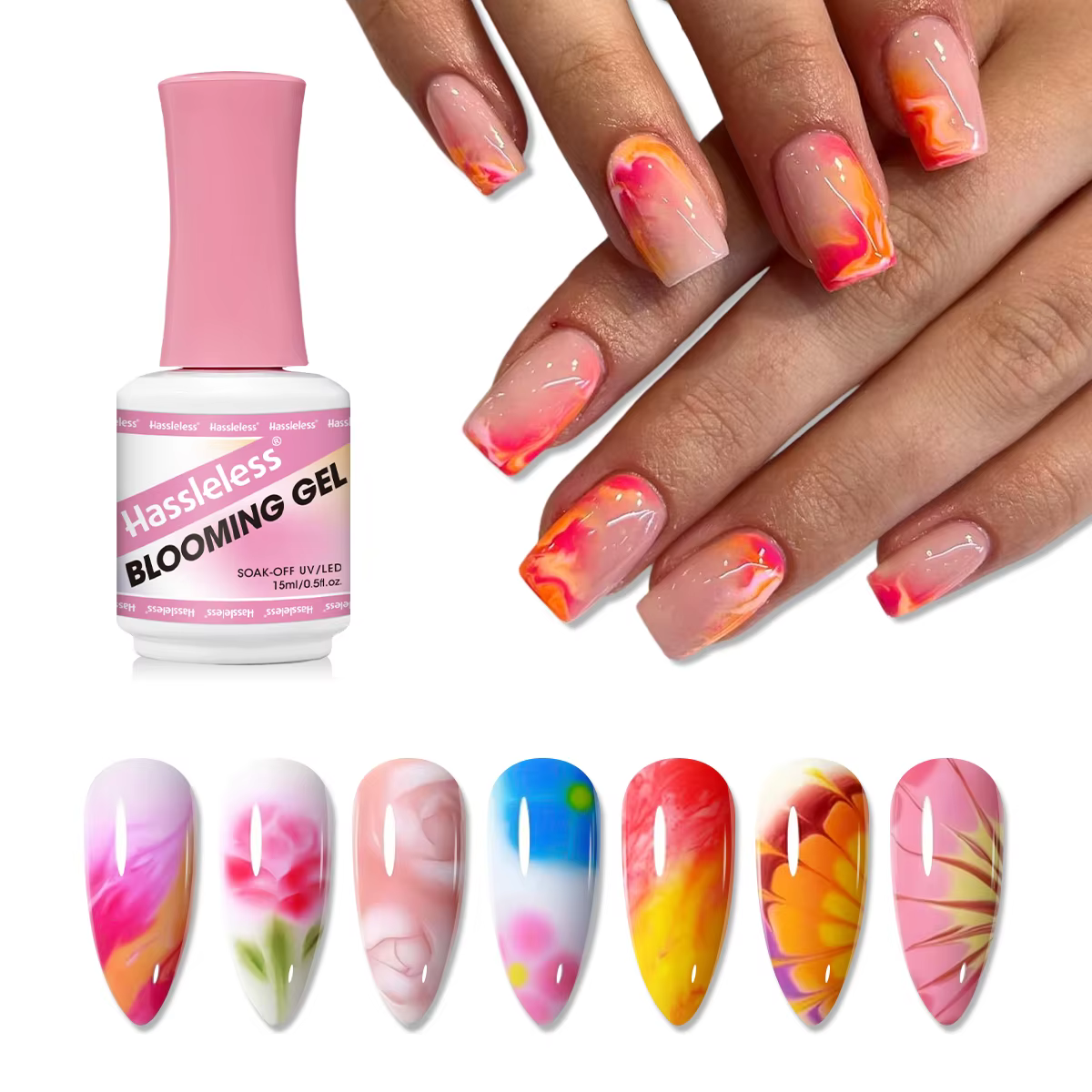 Ce gel pour ongles de 15 ml est un gel fonctionnel à effet blooming qui rehausse l'art et la beauté du nail art. C'est