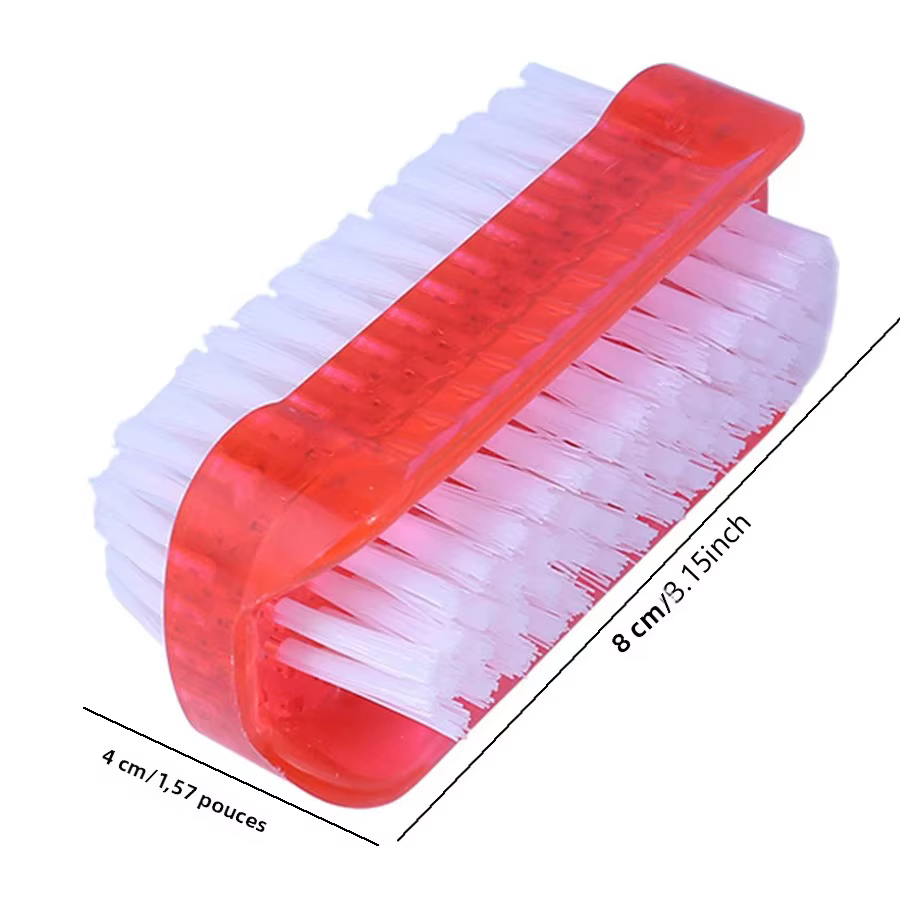 Brosse de nettoyage des ongles double face