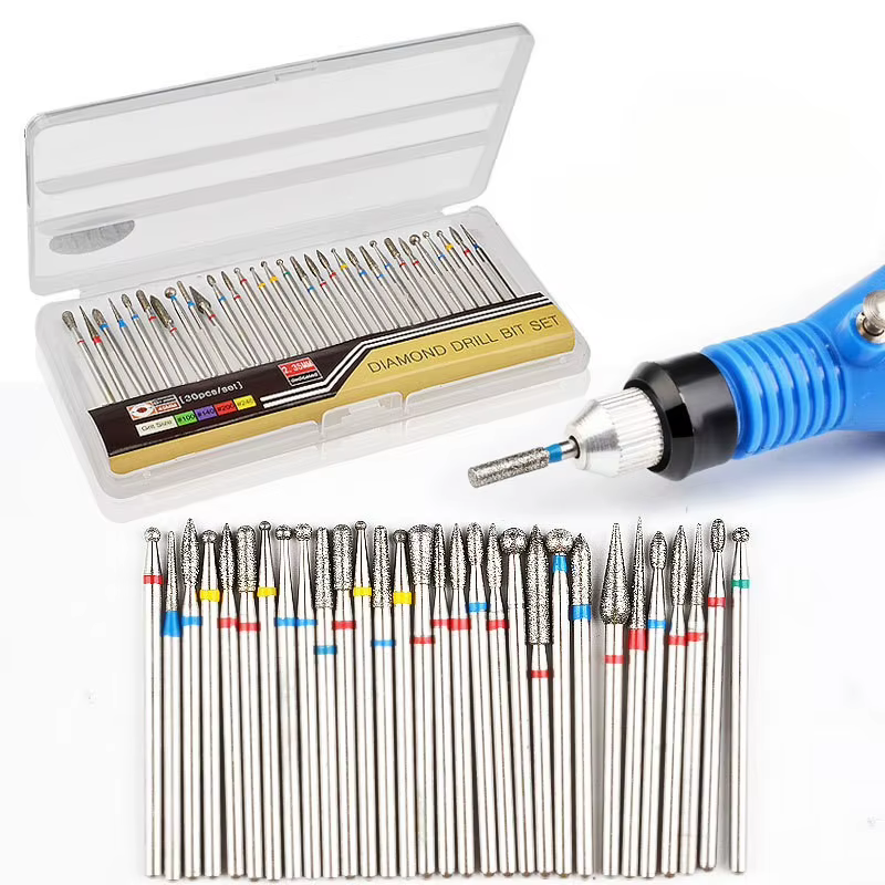 50 ensembles 30 pièces/ensemble jeu de forets pour Nail Art-embouts de travail de préparation de Style russe pour