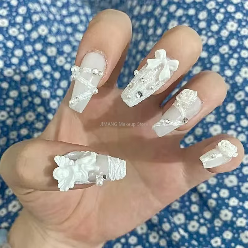 N64.Tips-Faux ongles réutilisables de style gothique