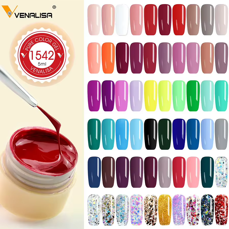 Venalisa peinture Gel 60 couleurs 5ml Nail Art
