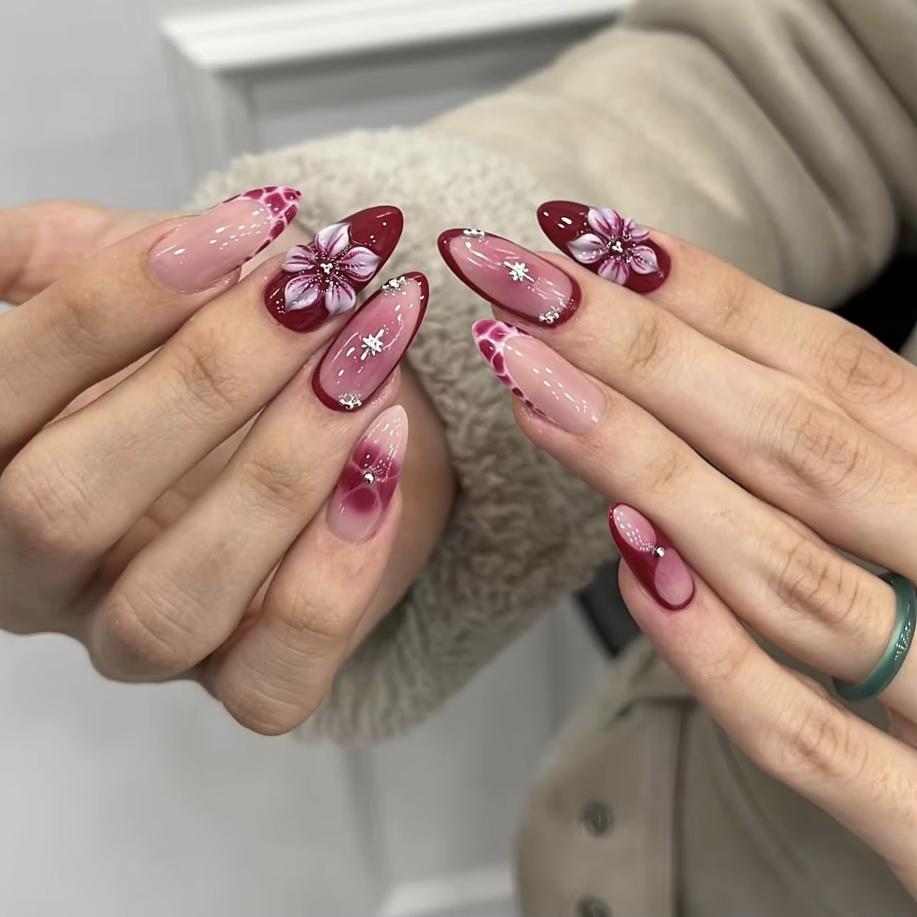 Faux ongles 3D pour femmes et filles