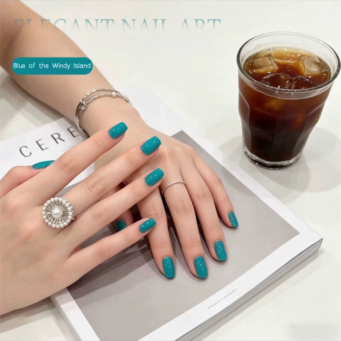 MIANEL 2026 Nouveau Vernis à Ongles Gelée Bleu Lac Éclaircissant Effet Glacé Vert Transparent pour l'Été
