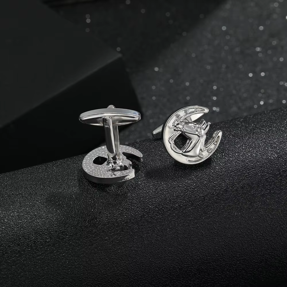 Lèvent de manchette en fer à cheval éléphant pour chemise, accessoires de bijoux animaux, articles bon marché imbibés, ton argent, livraison gratuite