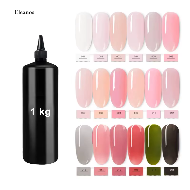 Eleanos 1 kg Gel de gelée clair vente en gros Gel vernis à ongles Semi Transparent UV LED Gel Super qualité sirop