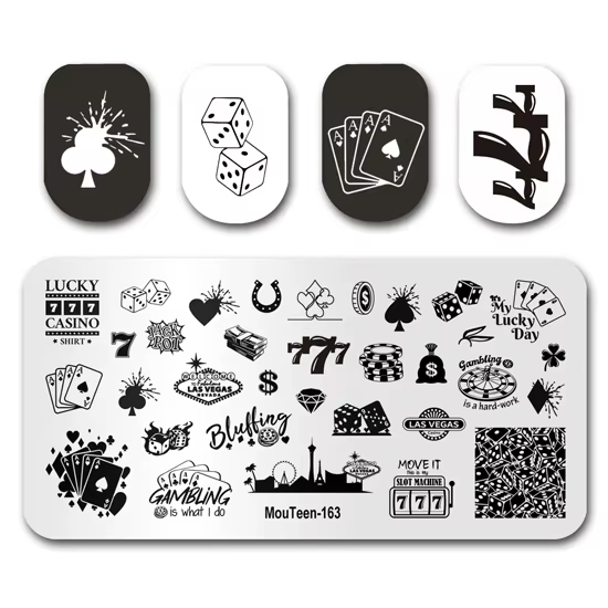 Tampon à ongles motif Evil Eye Hamsa pour Nail Art, 161 pièces