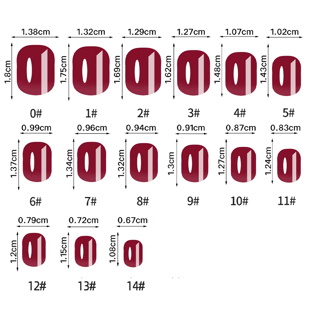 30 faux ongles courts à presser réutilisables en résine écologique