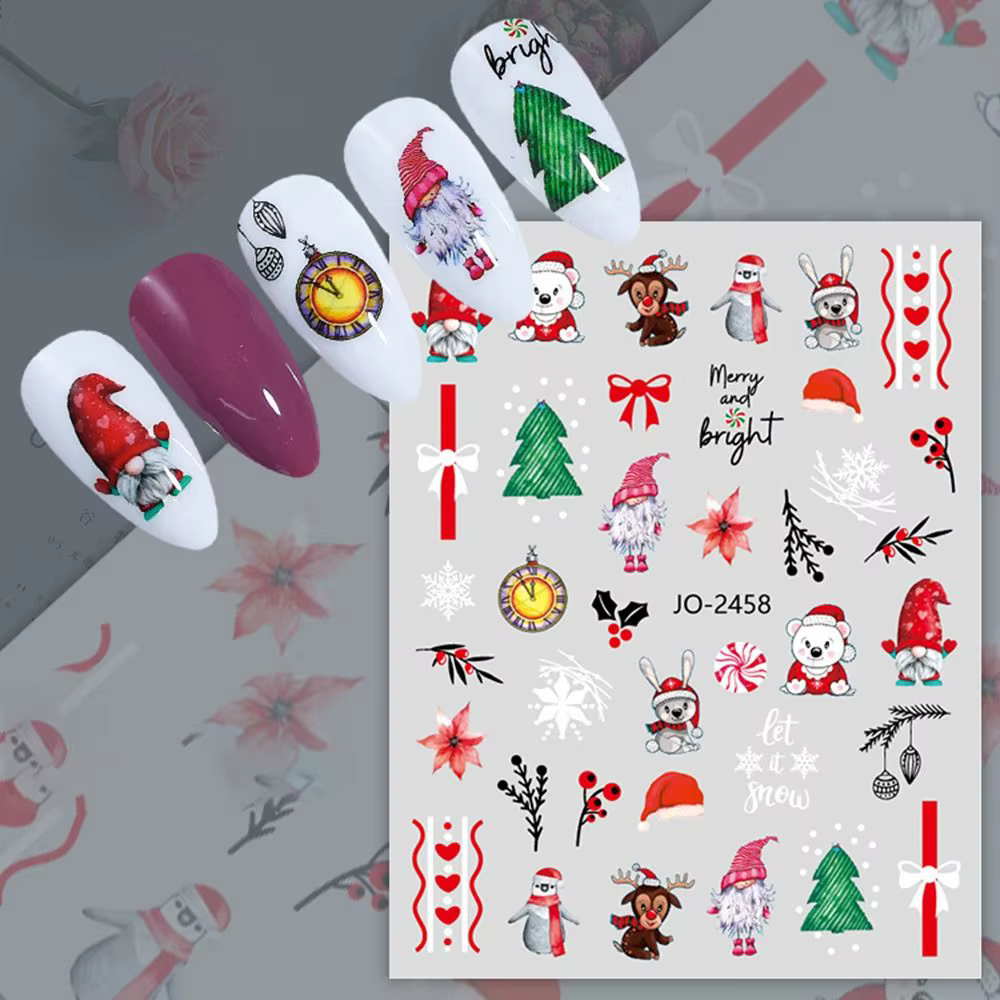Autocollant de manucure de noël