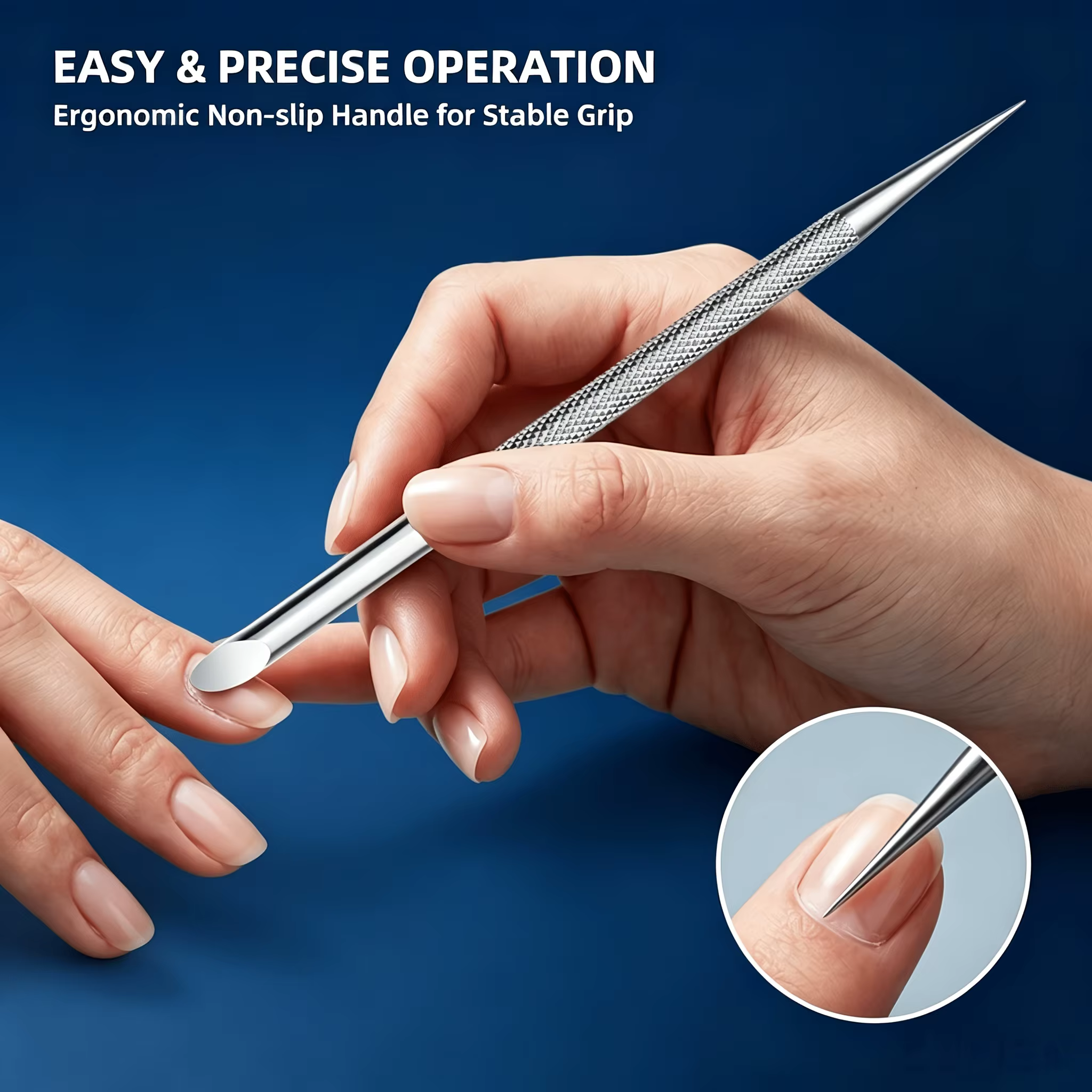 Outil en acier inoxydable durable pour le nail art