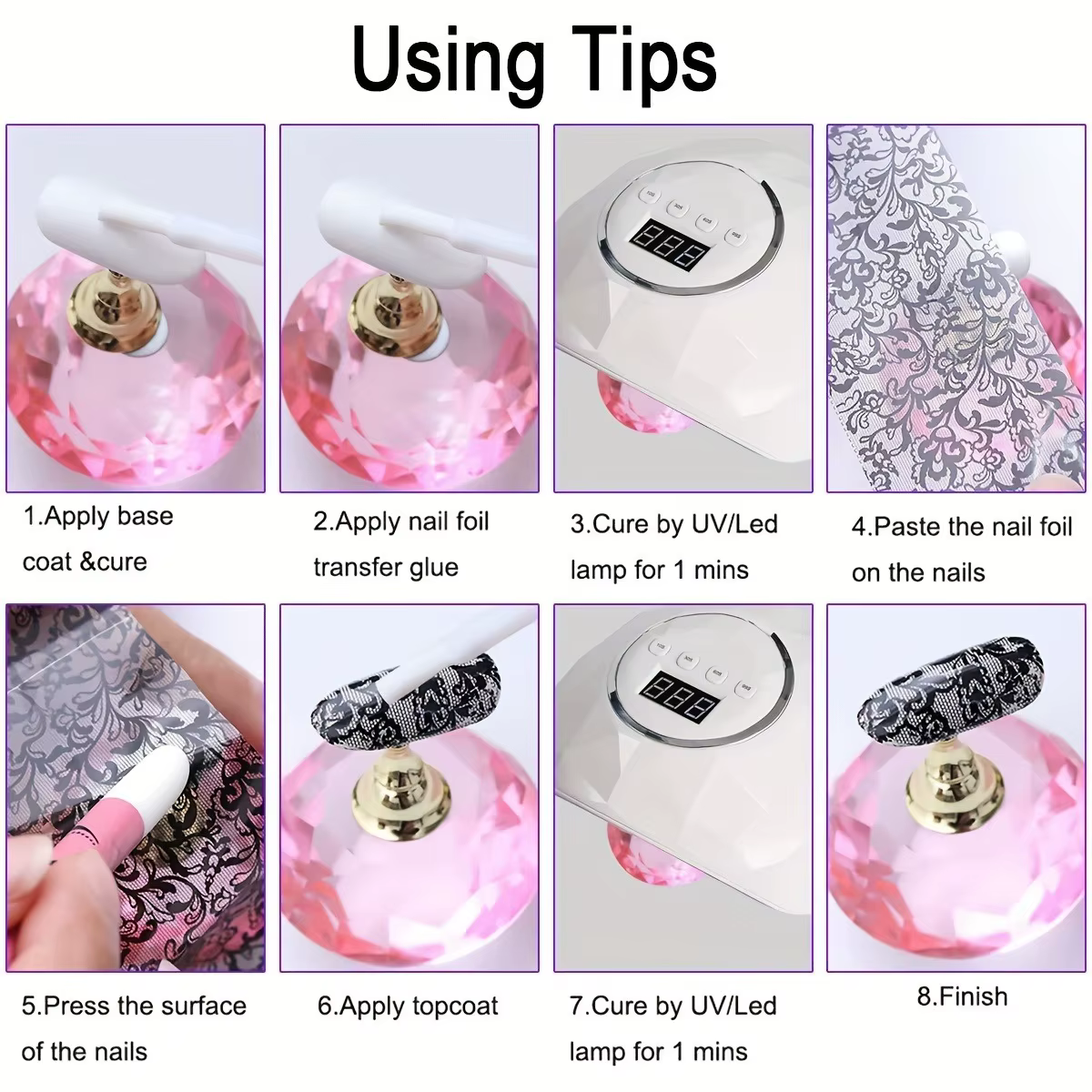 Autocollants en feuille d'autocollants pour ongles en marbre