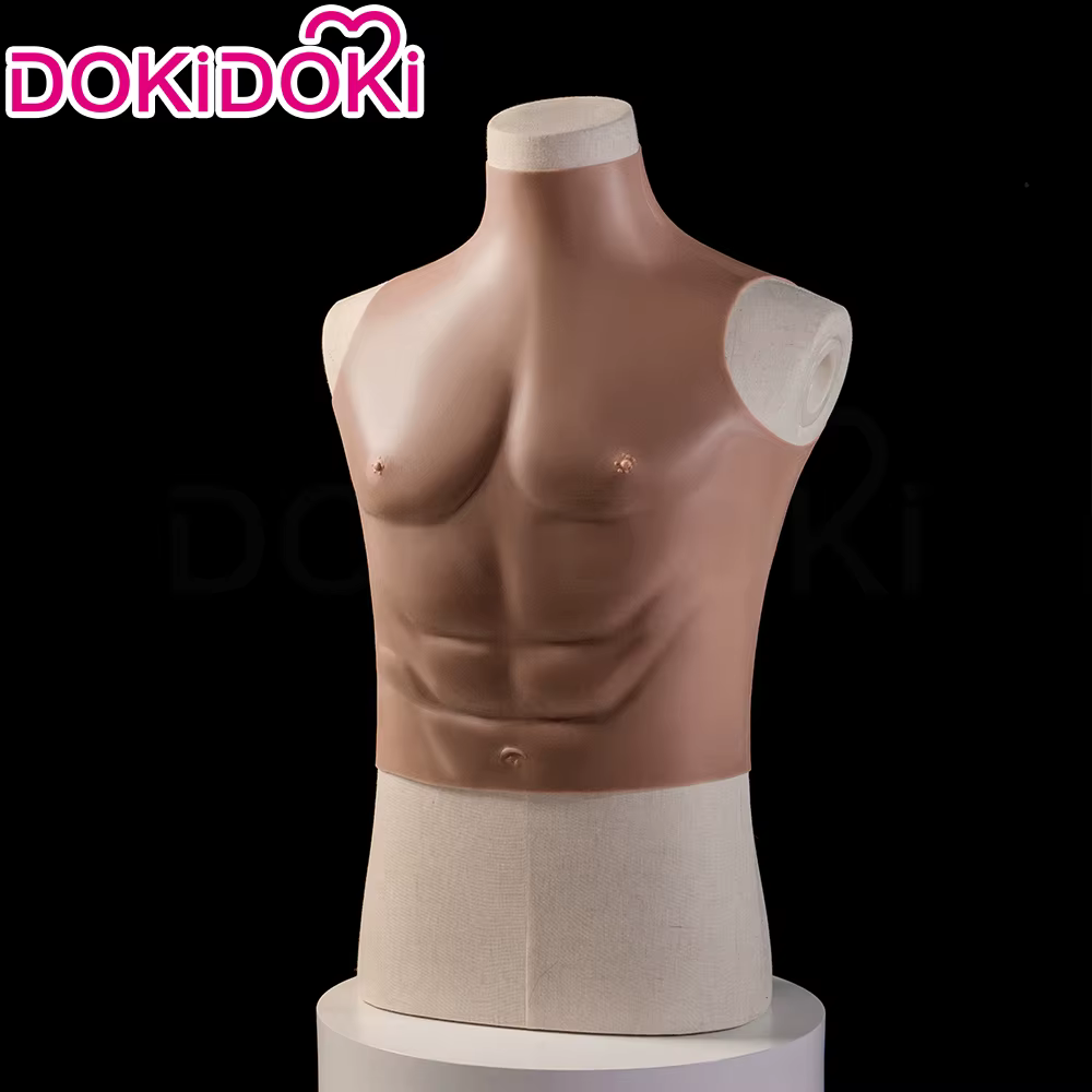 【Prêt à être expédié】 Accessoires de cosplay musculaire factices DokiDoki, muscles de poitrine réalistes pour hommes, Alhaitham Varka, cosplay d'Halloween