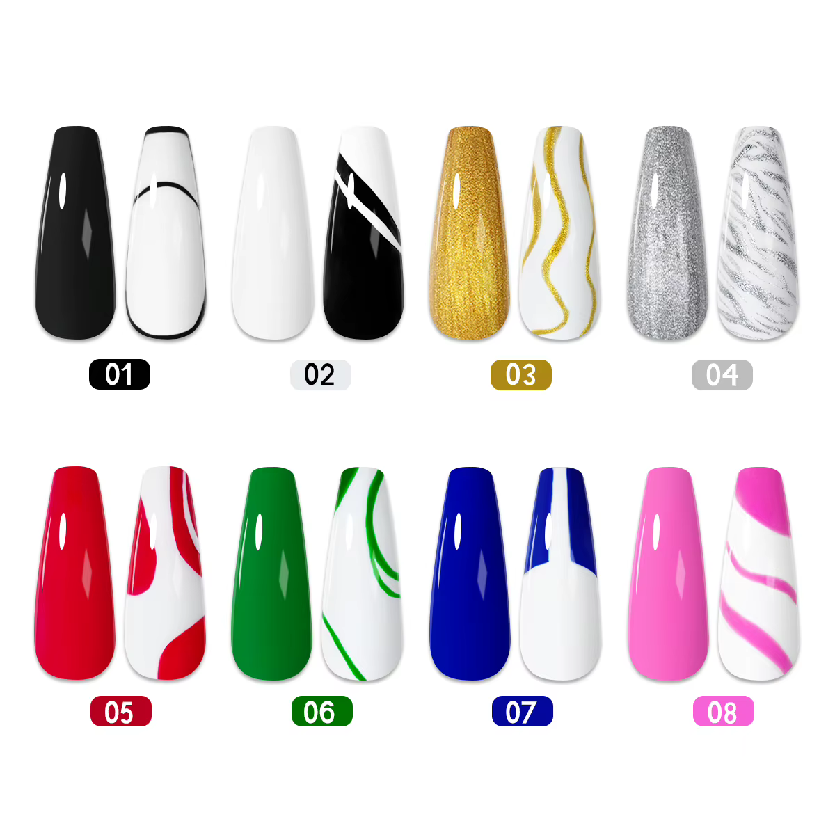 Ensemble de vernis à ongles Gel Liner Kit d'art