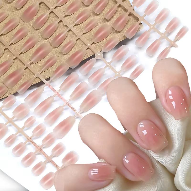 30 pièces couleur nue faux ongles mode presse sur Extension rapide mat portable