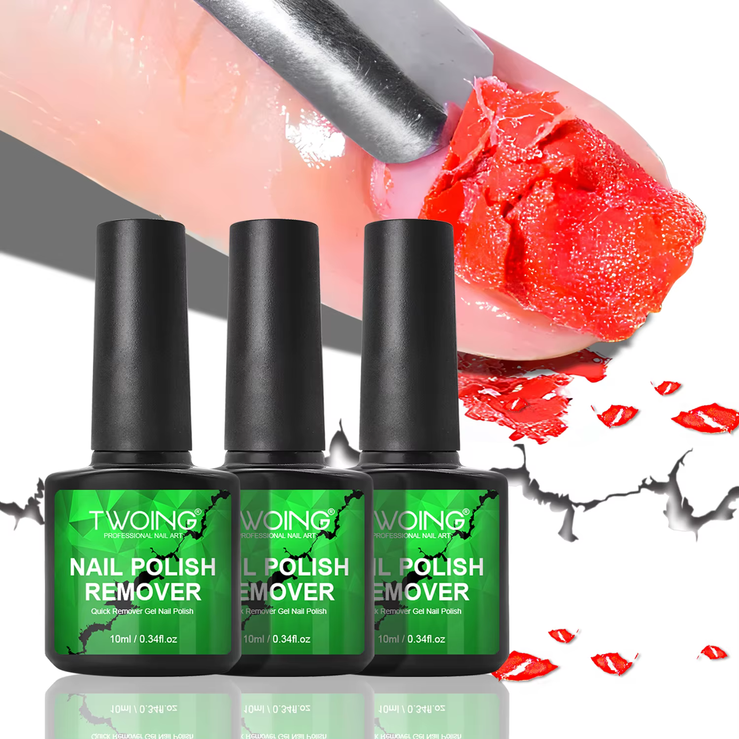 Ensemble de 3 dissolvant de vernis à ongles en Gel