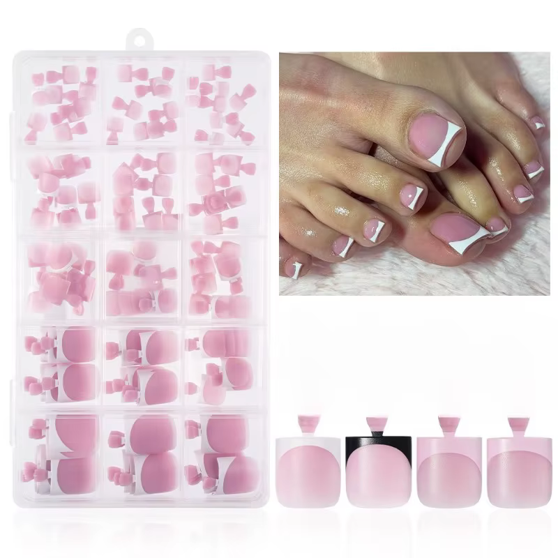 Ensemble d'ongles français en acrylique