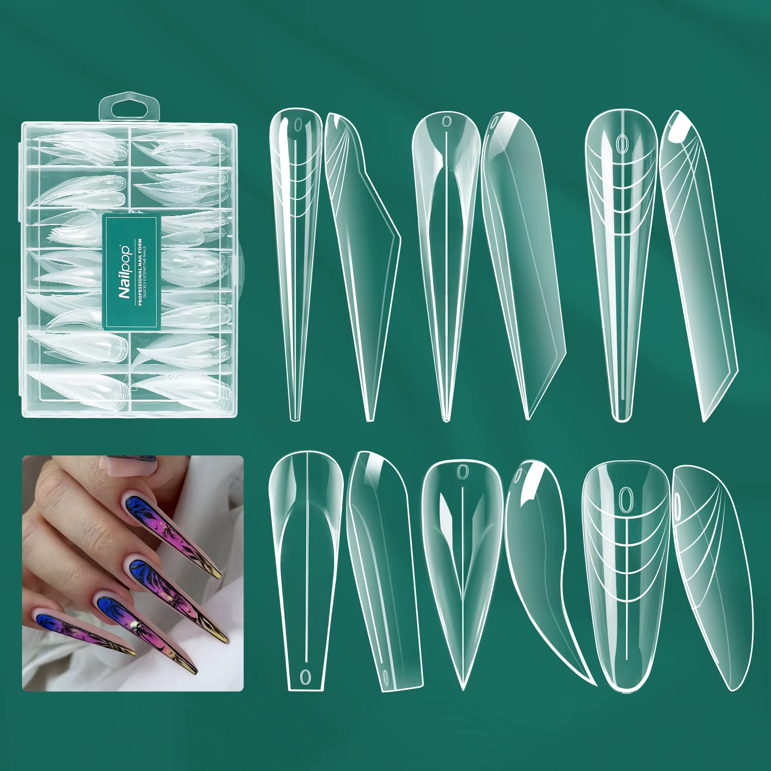 Nailpop – moule à ongles à pression transparente