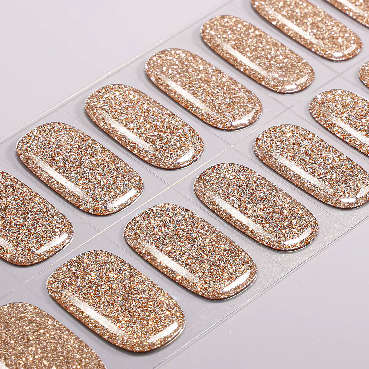 Bandes pour ongles en Gel Semi-durci scintillant