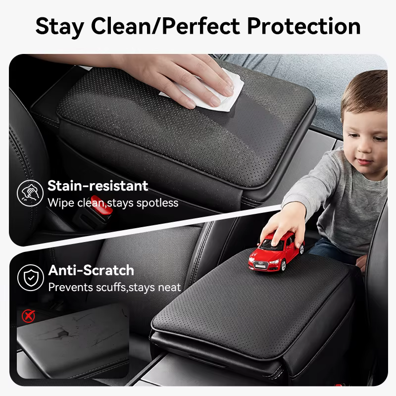 YZ Pour Tesla Model 3 Highland / Model Y Juniper 2026 – Housse de protection pour accoudoir central en cuir souple, coussinet de coude anti-rayures, accessoires intérieurs, nouveaux fournitures automo