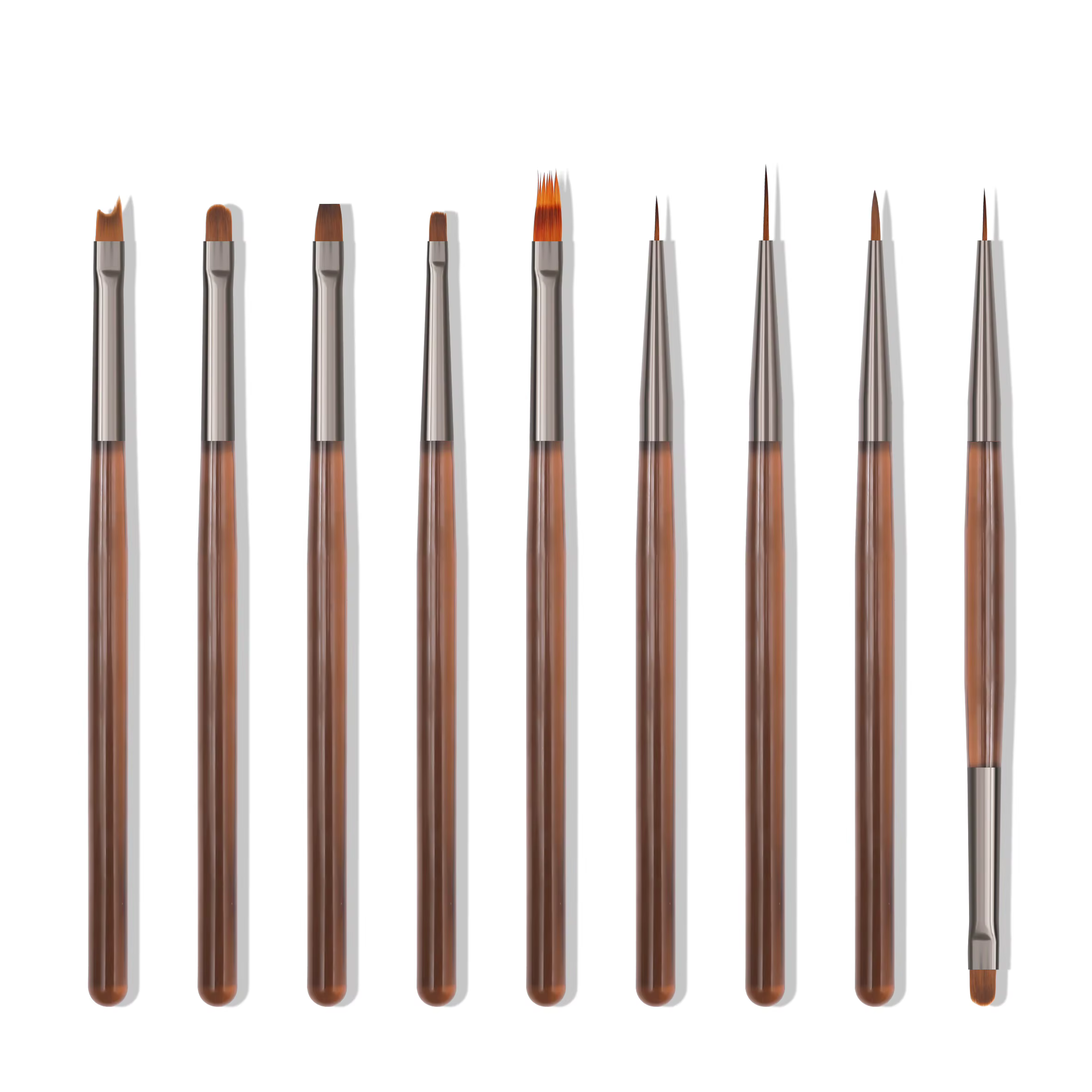 9 pièces brosse à ongles Liner bricolage peinture stylo manucure acrylique dessin
