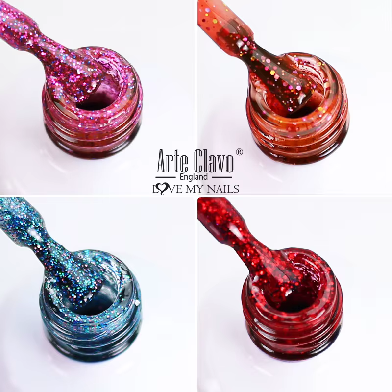 Arte Clavo 99 couleurs 15ML Gel vernis à ongles violet paillettes