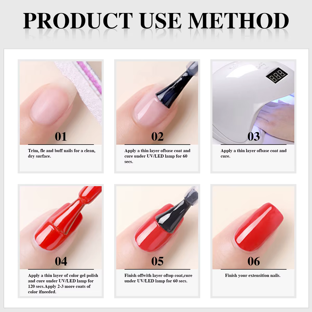 Vernis à ongles gel blanc Hassleless 15 ml