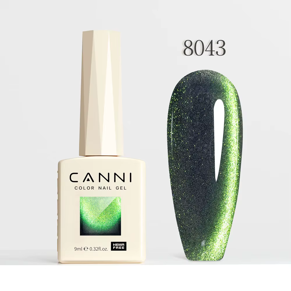 CANNI 9ml vernis à ongles couleur verte oeil de chat