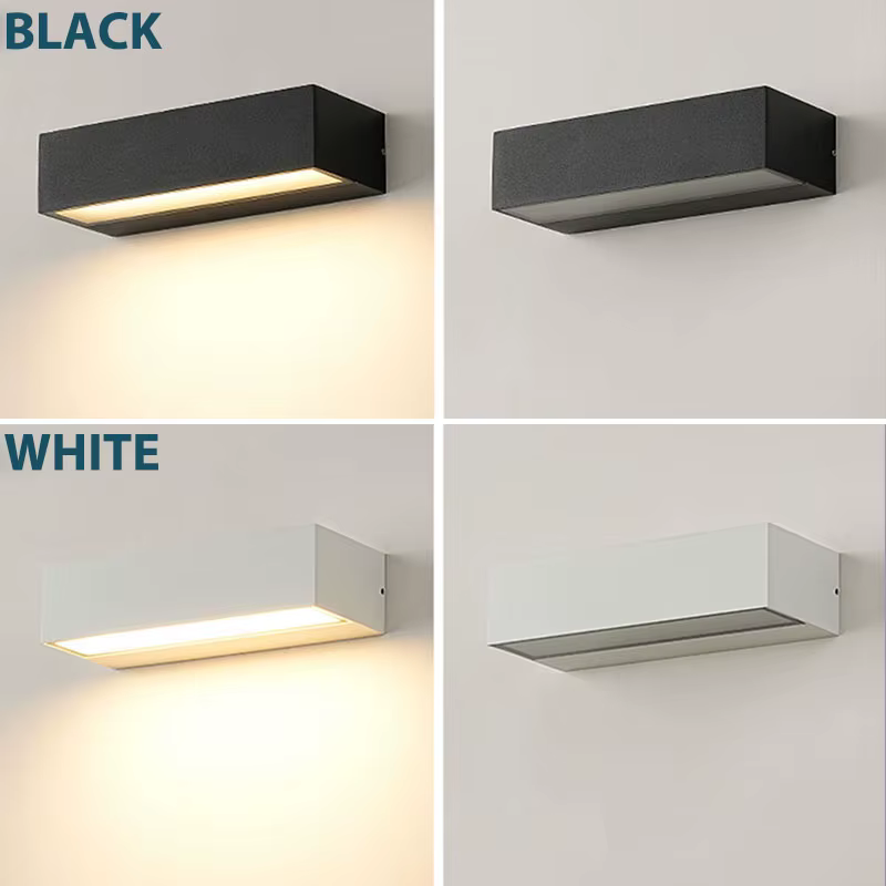 Applique Murale LED en Aluminium Imperméable Conforme à la Norme IP65, Luminaire Décoratif d'Extérieur, Idéal pour un Porche, une Maison ou un Garage