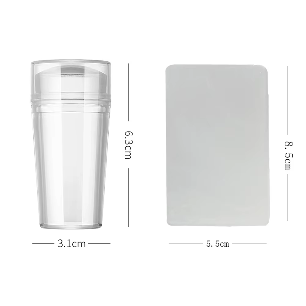 Kit d'estampage de manucure française 2 en 1