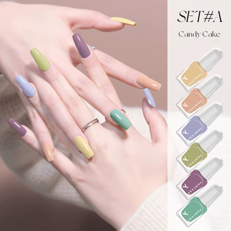 Ensemble de 6 bouteilles de vernis à ongles coloré