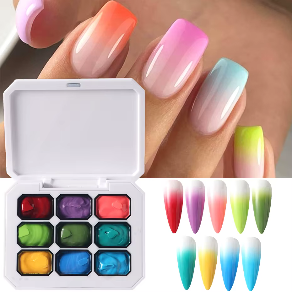 Vernis à ongles Gel dégradé arc-en-ciel