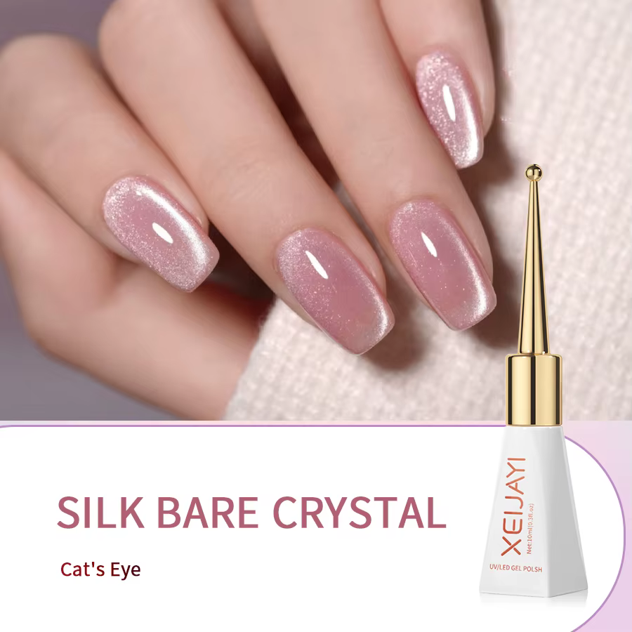 1pc 10ml soie nue cristal Cat Eye Gel polonais vernis à ongles magnétique