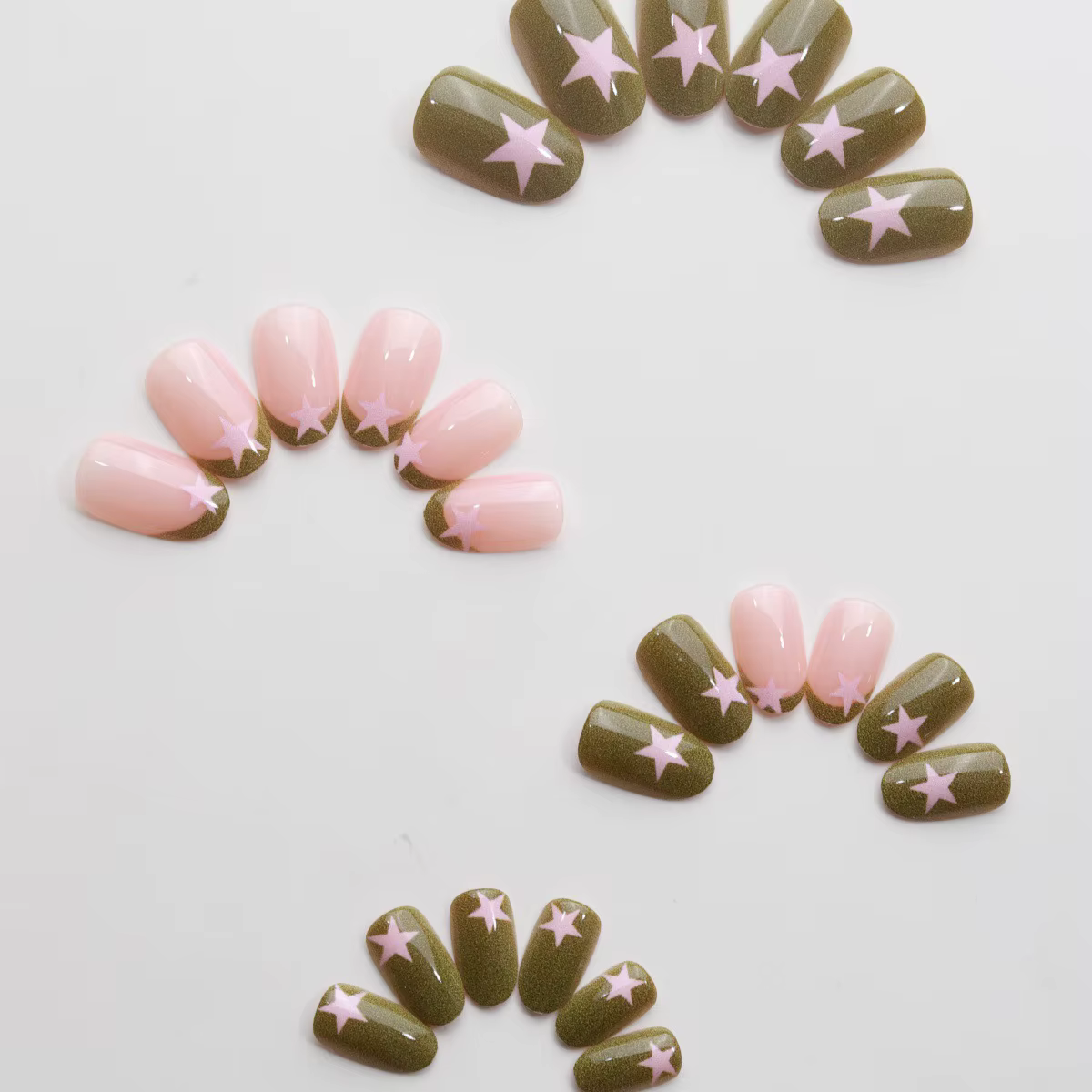 Faux ongles avec finition brillante