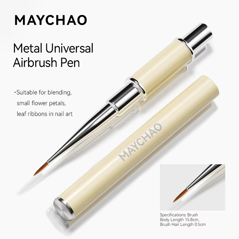 MAYCHAO Ensemble de pinceaux métalliques pour nail art