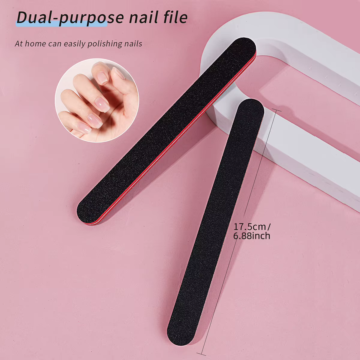 2/4/6 pièces bande de frottement pour nail art double face polissage durable