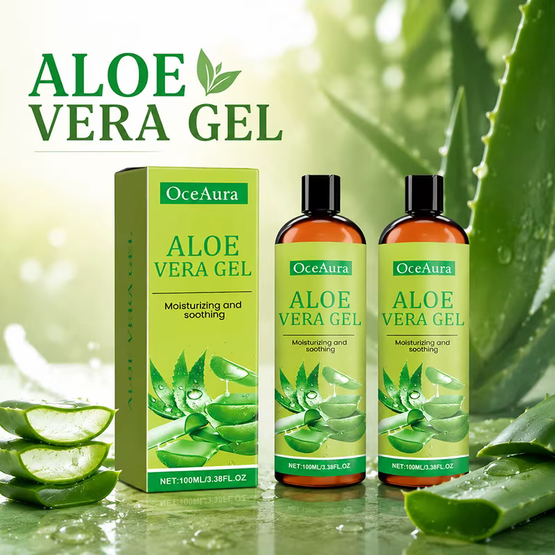 Gel d'aloe vera naturel pour réparer les coups de soleil, crème hydratante nourrissante pour le visage, soin de la peau, crème pour le visage et le corps