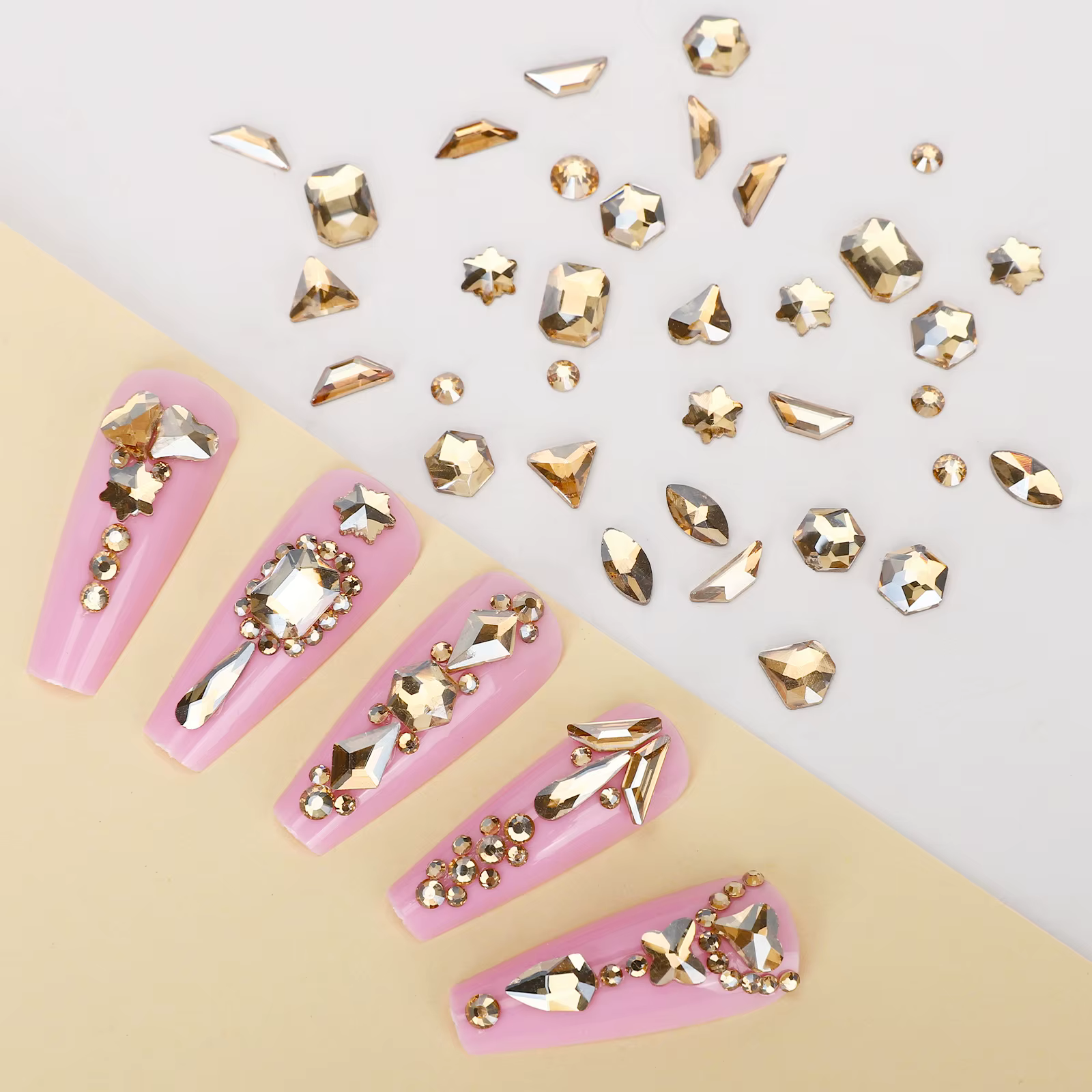 21 grilles/ensemble ensemble de bijoux en diamant pour décorations Nail Art