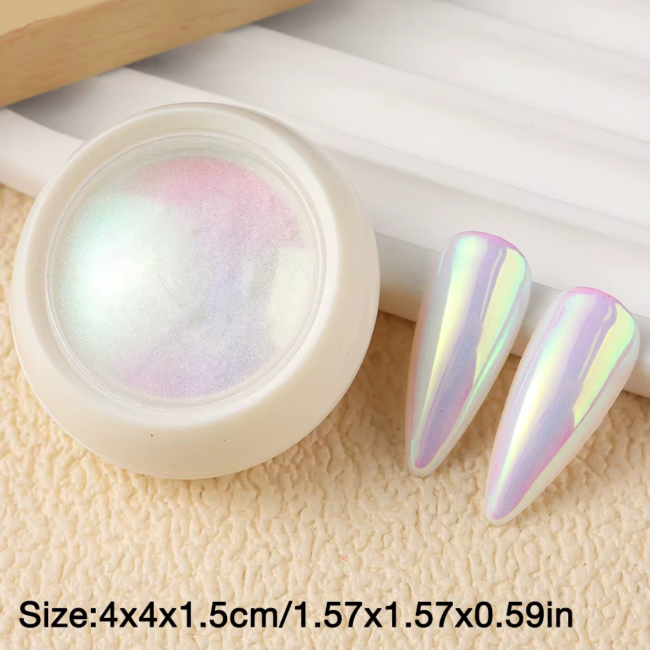Poudre à ongles licorne chromée
