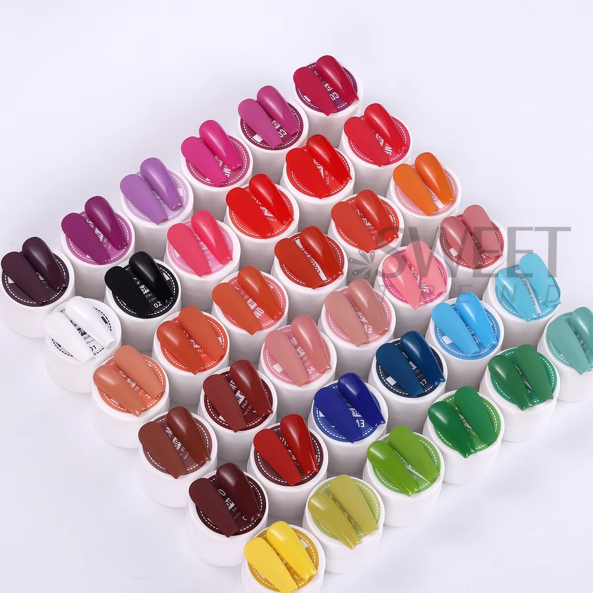 36 couleurs peinture brillante solide vernis à ongles Gel nu brillant couleur