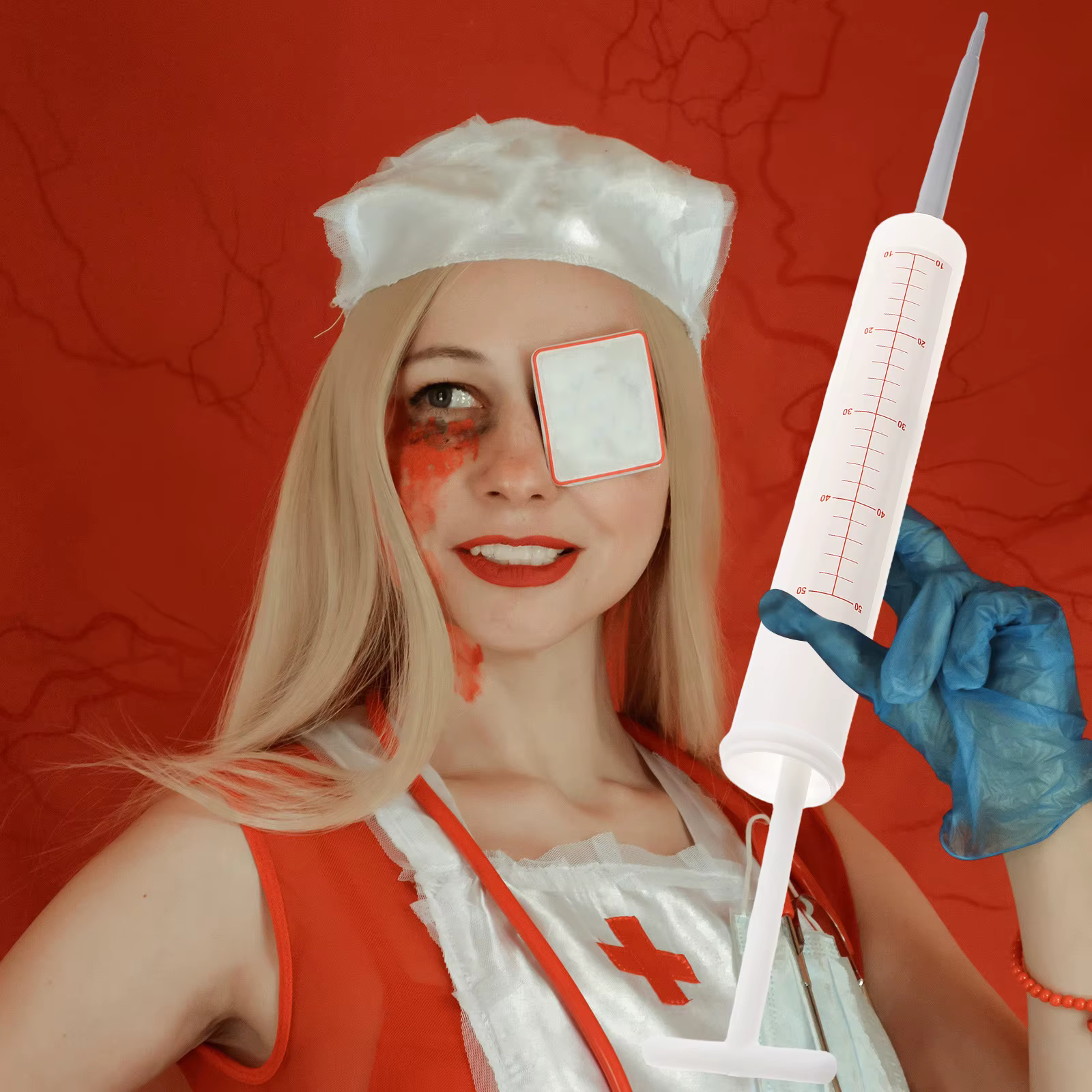 Accessoires de médecin et d'infirmière, seringue géante, Costume pour Cosplay, fête, Bar, événements, fausse aiguille, outil d'injecteur en plastique Durable