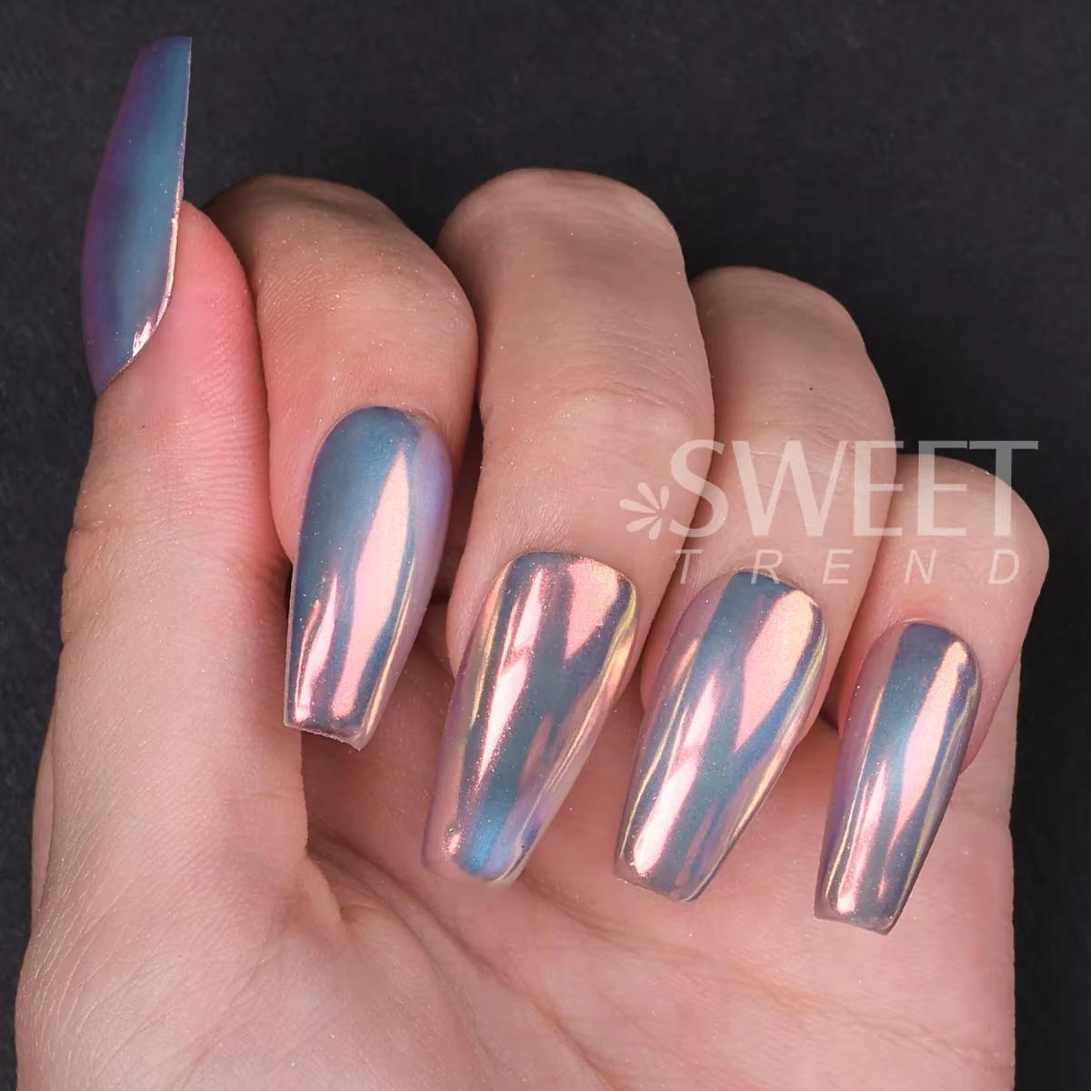 0.3g Iridescent Aurora miroir ongles paillettes Pigment licorne Chrome frotter la poussière arc-en-ciel fée scintillant haute qualité manucure poudre