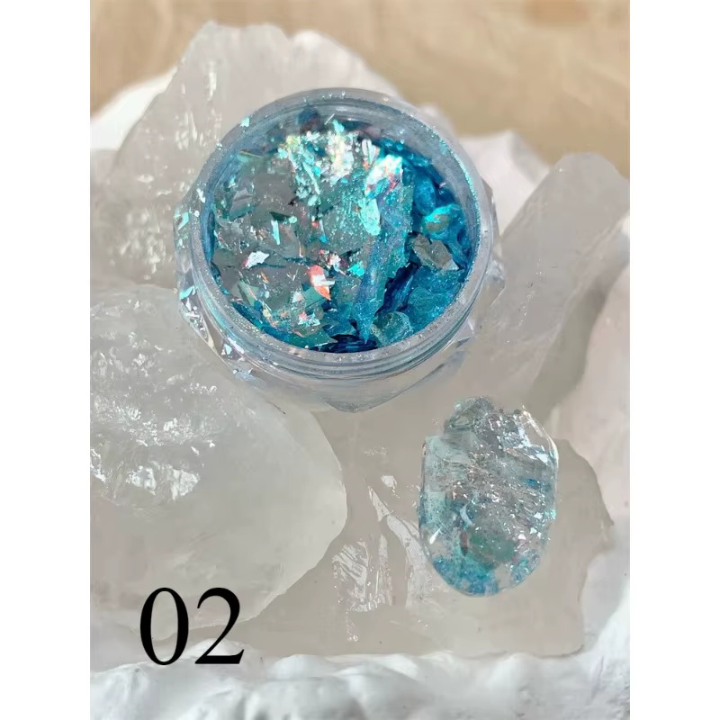 Poudre à ongles scintillante pour manucure