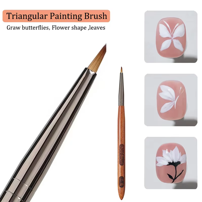 Pinceau triangulaire pour la peinture des ongles