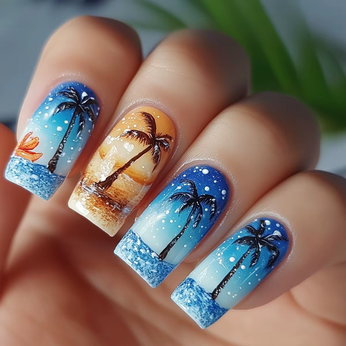 Patchs pour ongles dégradés noirs et rouges