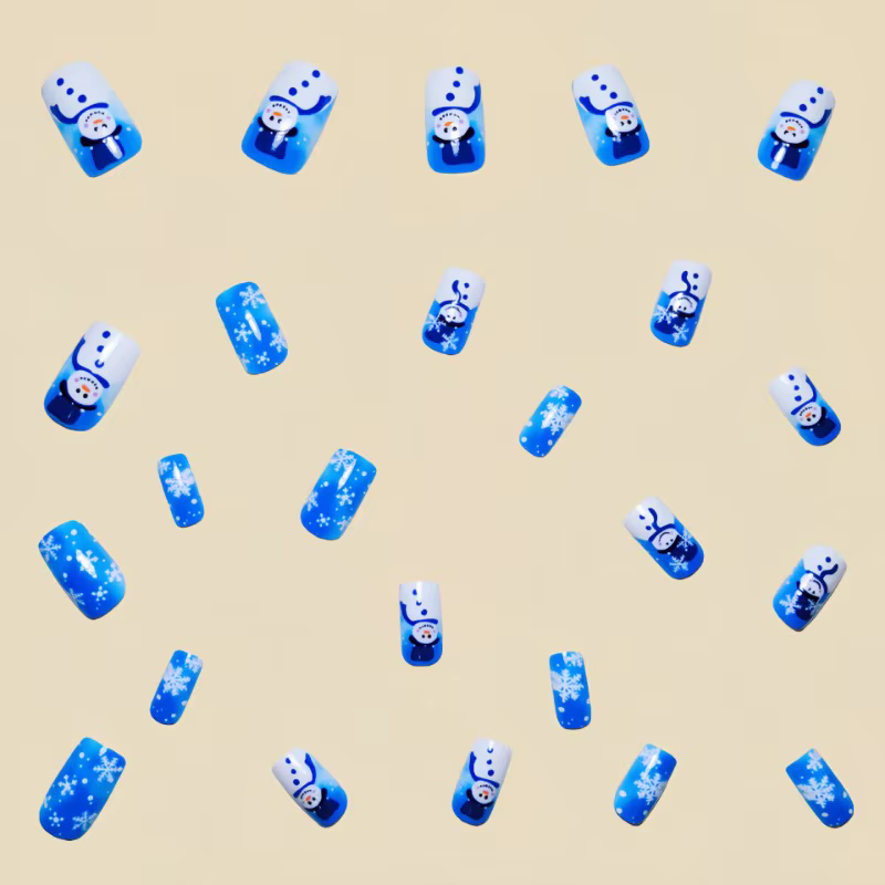 Faux ongles de Noël à pression avec colle