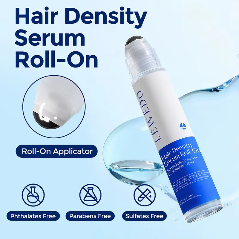Huile de croissance capillaire au gingembre, nourrissante et fortifiante pour les racines, traitement du cuir chevelu, sérum anti-chute, essence hydratante pour les cheveux avec applicateur à bille