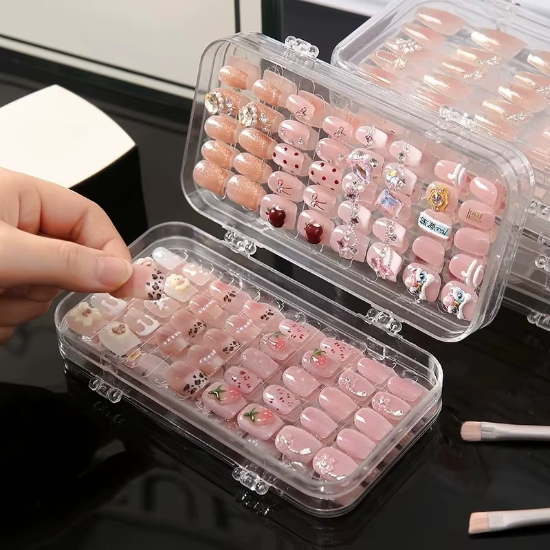 1 boîte de rangement pliable en acrylique transparent pour manucure